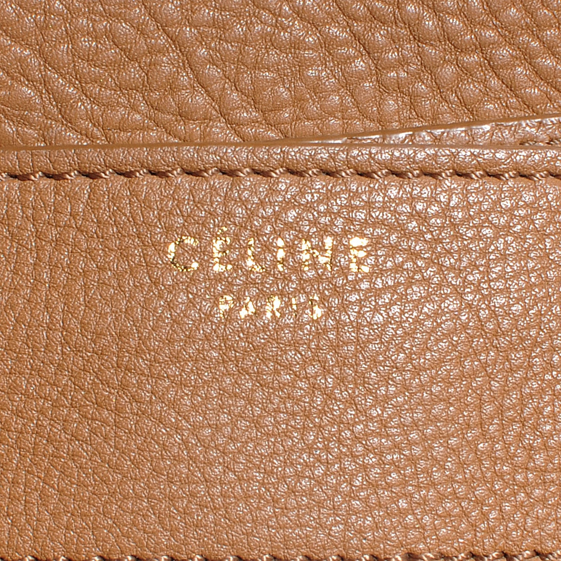 Celine Drummed Calfskin Mini Luggage Camel 6 of 8