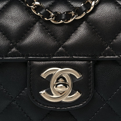 Chanel Lambskin Quilted CC In Love Heart Clutch With Chain Black 8 of 14