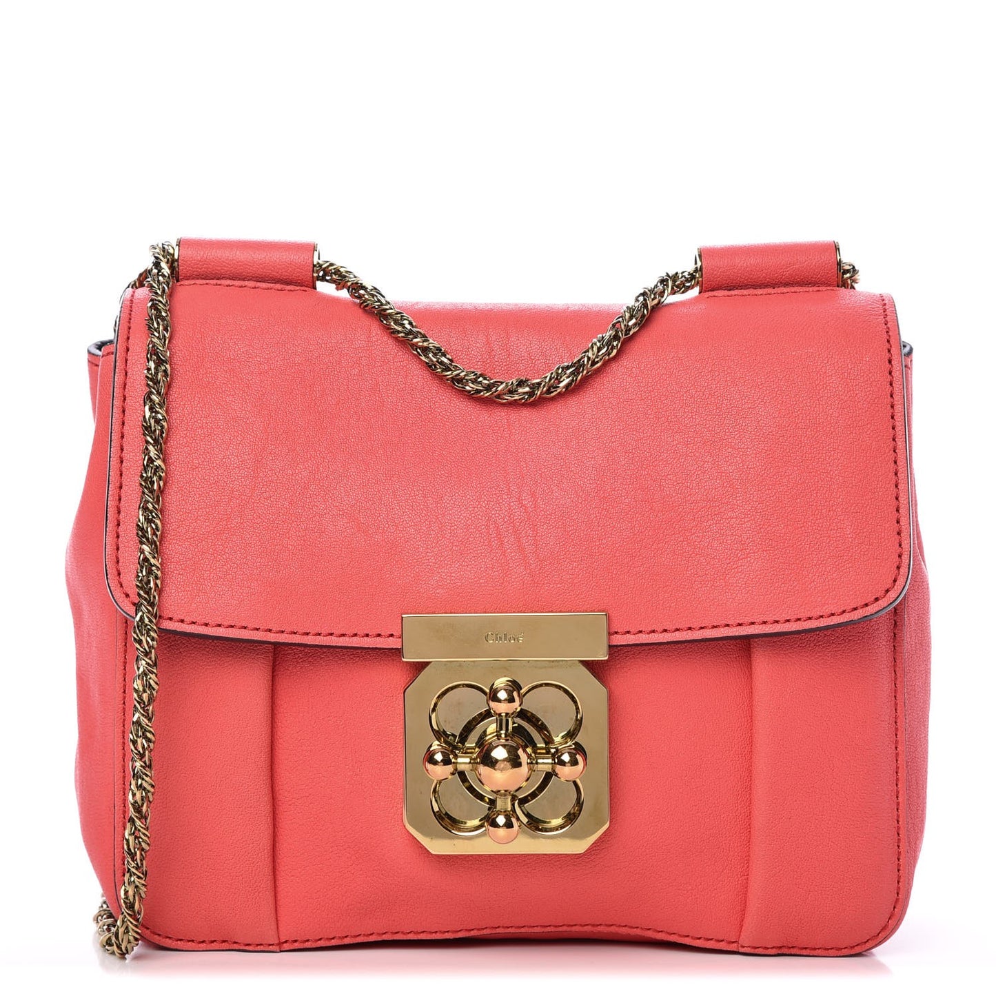 Goatskin Small Elsie Shoulder Bag Paradise Pink