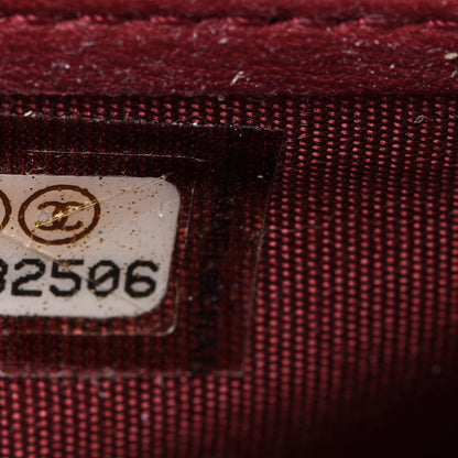 Chanel Lambskin Quilted Boy Flap Wallet Dark Red 8 of 16