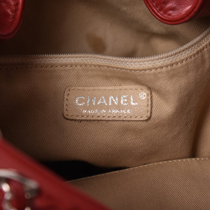 Chanel Calfskin Drawstring CC Bucket Bag Red 6 of 15