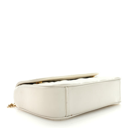 Miu Miu Soft Calf Quilted Flap Bag White 4 of 8