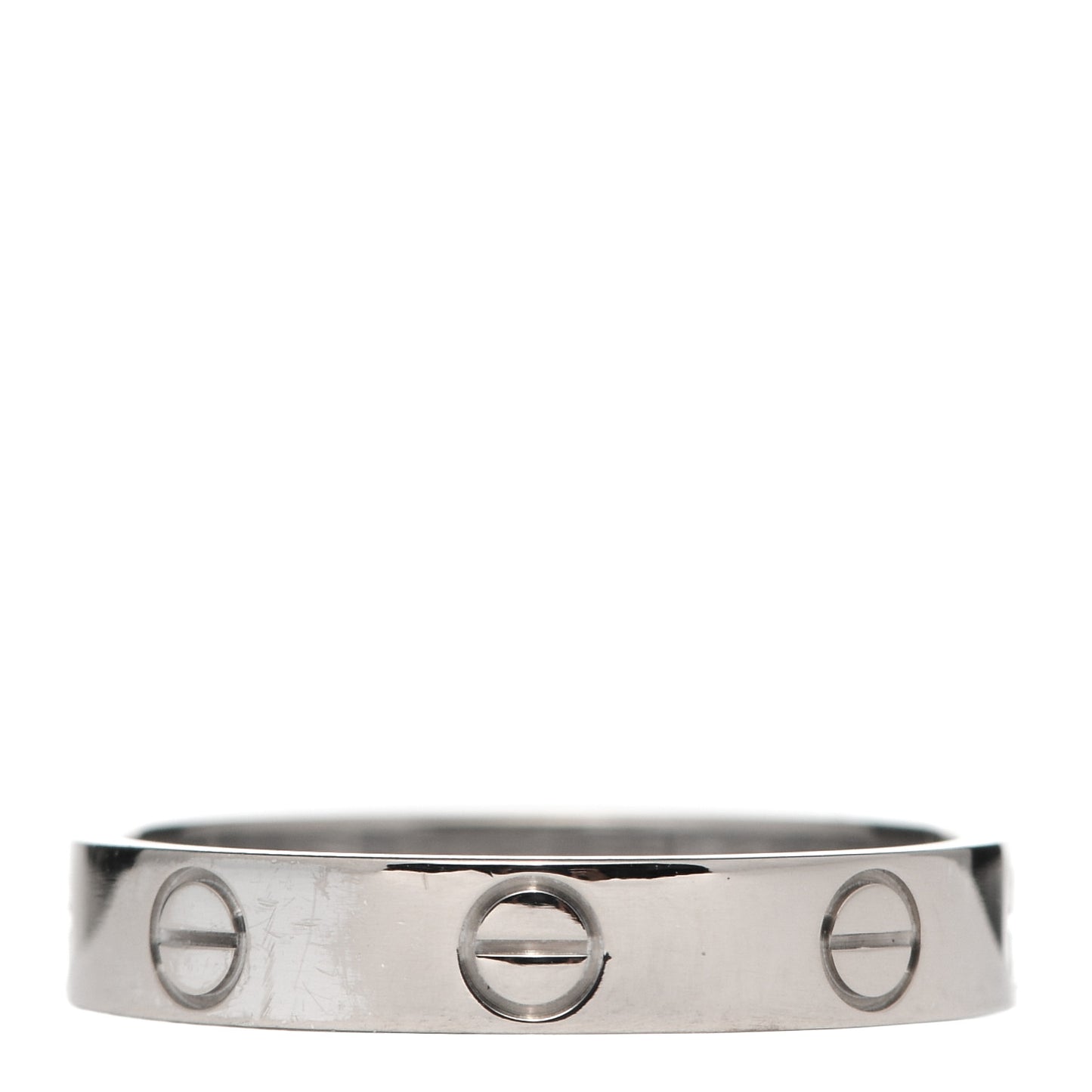 18K White Gold 3.5mm LOVE Wedding Band Ring 54 6.75