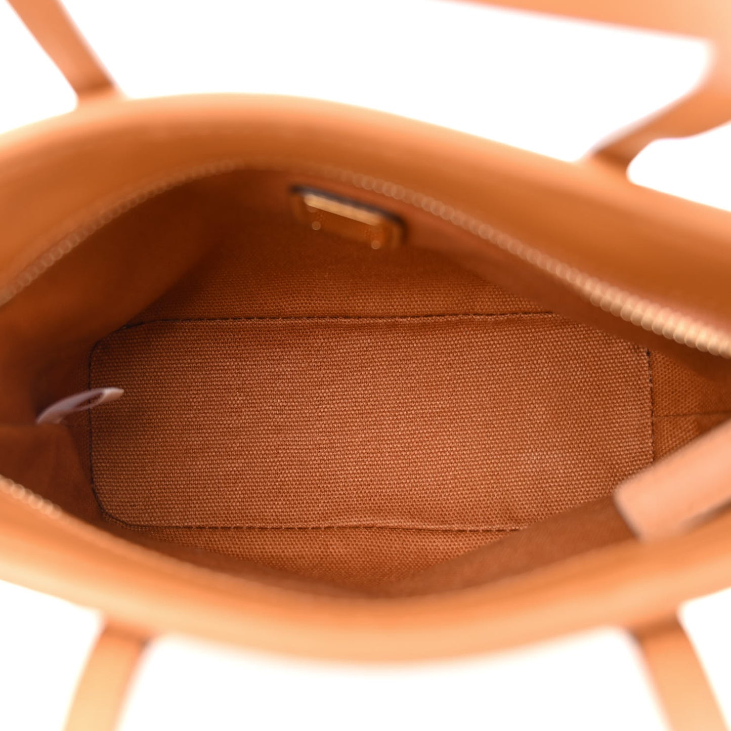 Visetos Rabbit Mini Top Zip Shopper Tote Cognac