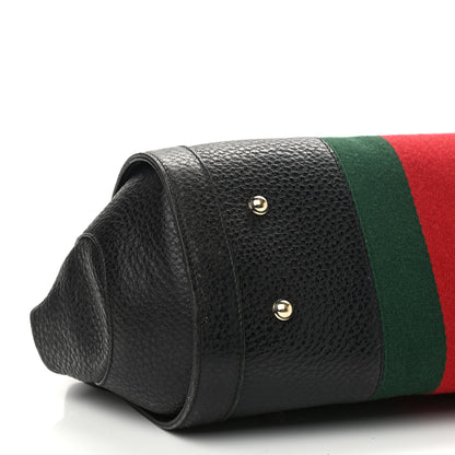 Gucci Calfskin Web Bamboo Bullet Satchel 9 of 16