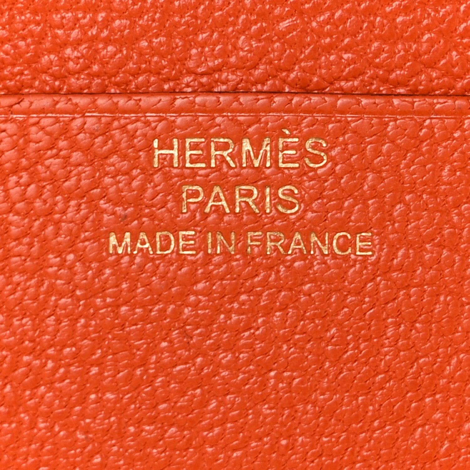 Hermes Chevre Mysore Tri Fold Bearn Wallet Orange 7 of 9