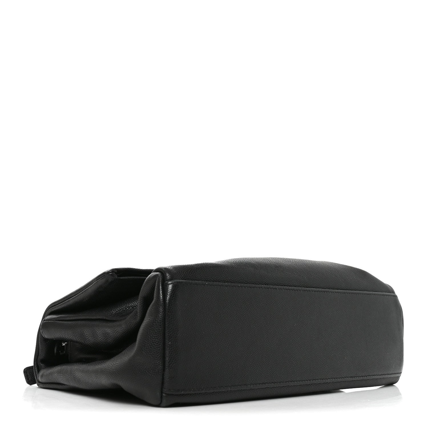 Saint Laurent Grain De Poudre Medium West Hollywood Monogram Fold-Over Black 4 of 10