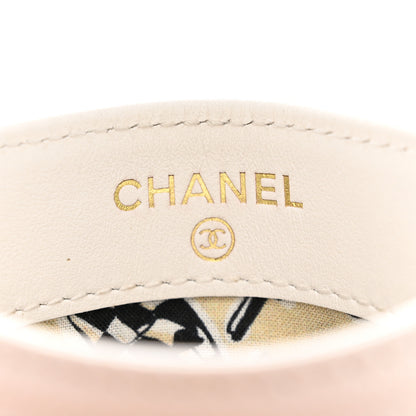 Chanel Caviar Metal Quilted Striated CC Card Holder White 6 of 11