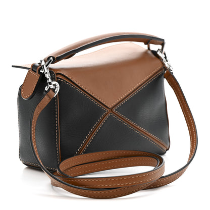 Loewe Calfskin Mini Puzzle Bag Tan Black 3 of 10