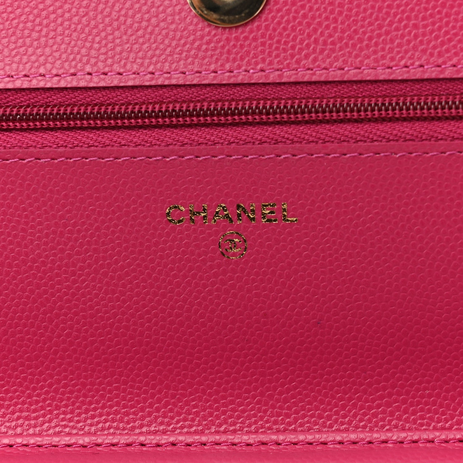 Chanel Caviar Quilted Wallet on Chain WOC Dark Pink 5 of 10
