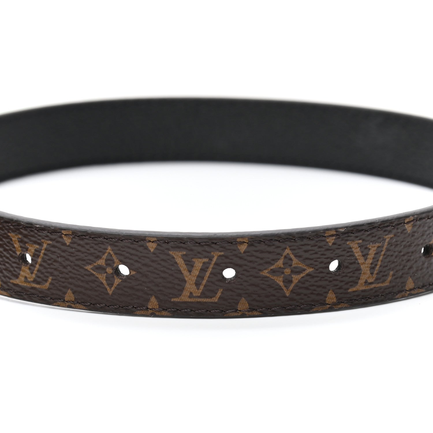 Louis Vuitton Monogram Calfskin 20mm LV Circle Reversible Belt 85 34 4 of 5