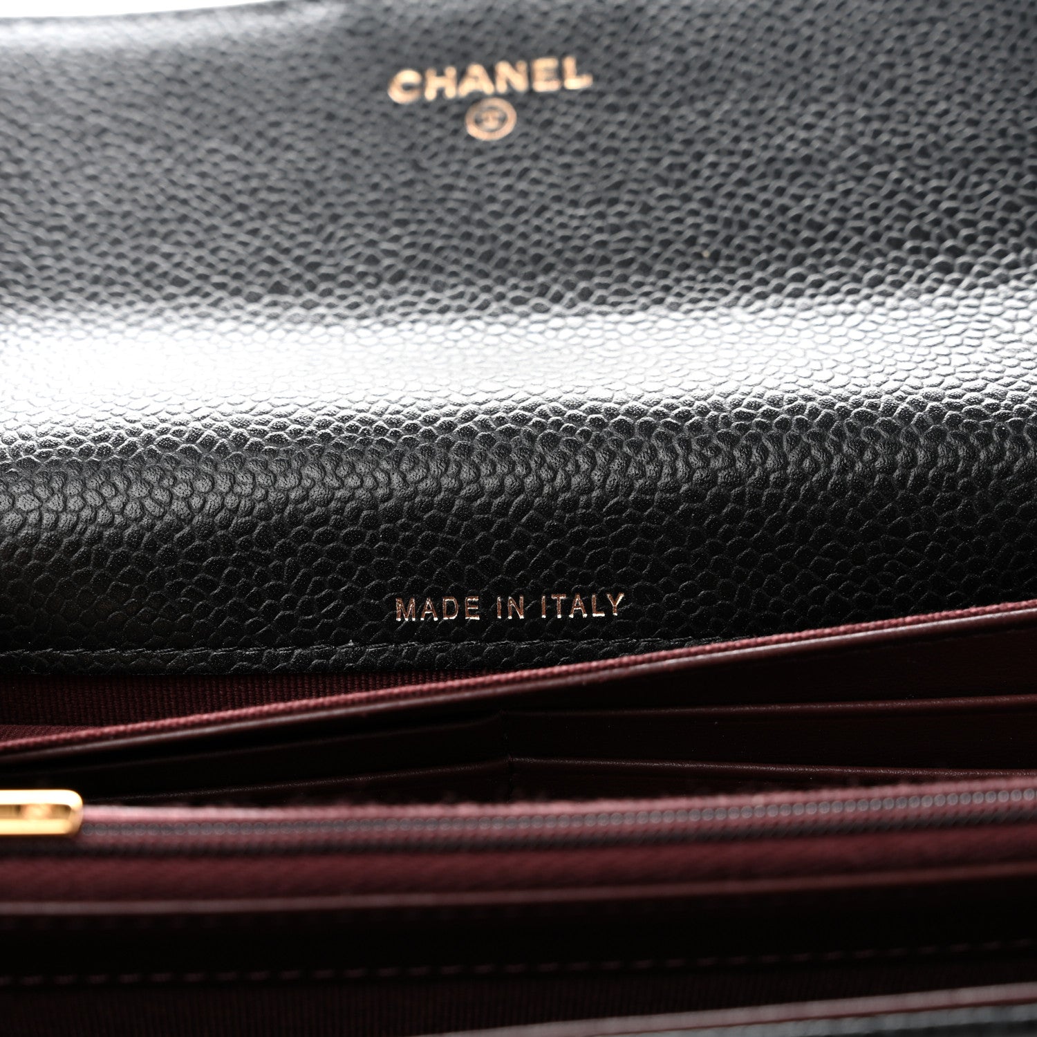Chanel Caviar Quilted Large Gusset Flap Wallet Black 7 of 9