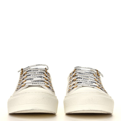 Christian Dior Canvas Walk'N'Dior Low Top Sneakers 38.5 Milk 4 of 7