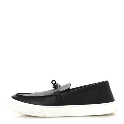 Hermes Calfskin Game Slip On Sneakers 39.5 Black 1 of 10