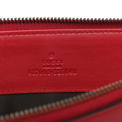 Gucci Calfskin Studded Animalier Zip Pouch Red 5 of 6