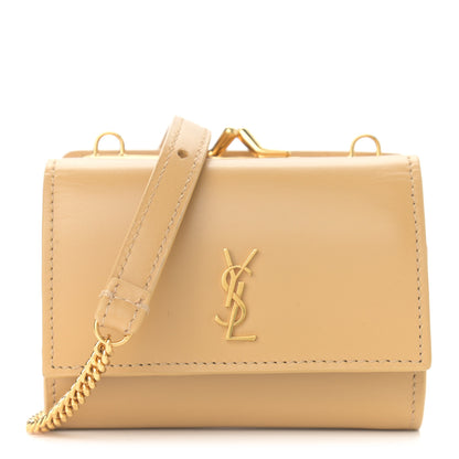 Saint Laurent Smooth Calfskin Monogram Rider Belt Bag Dark Beige 1 of 10