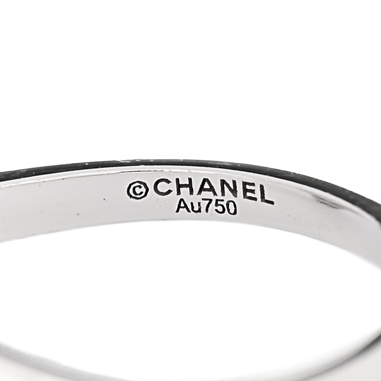 18K White Gold Diamond Camelia Precieux Ring 50 5.5