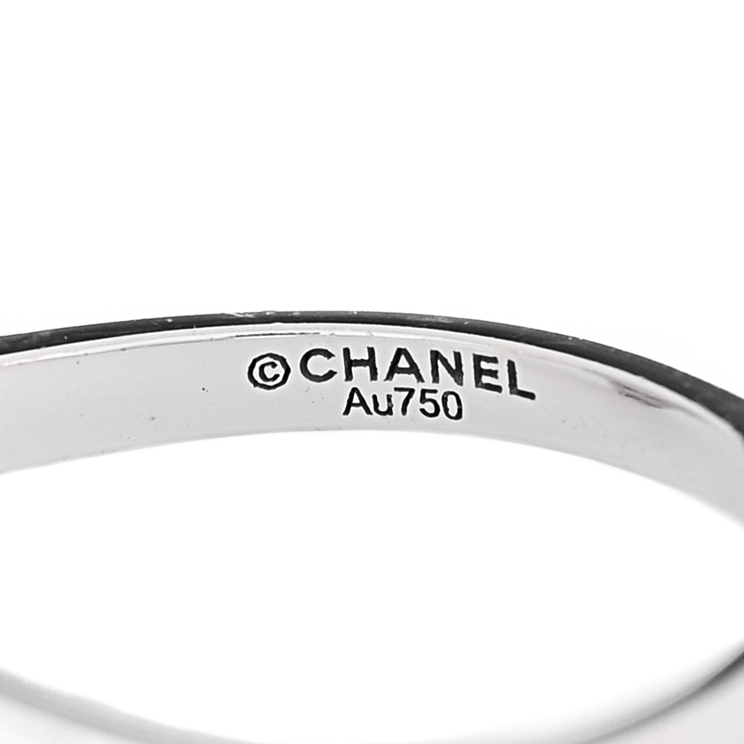 Chanel 18K White Gold Diamond Camelia Precieux Ring 50 5.5 4 of 5
