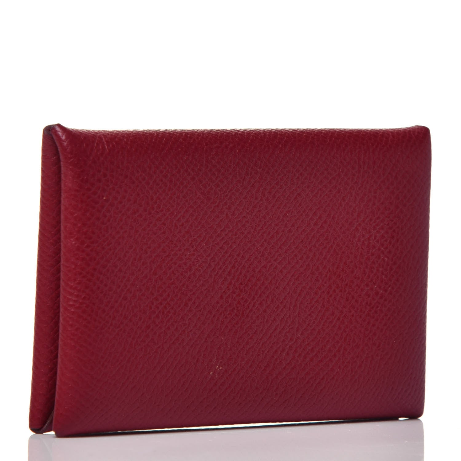 Hermes Epsom Calvi Card Case Rubis 3 of 7