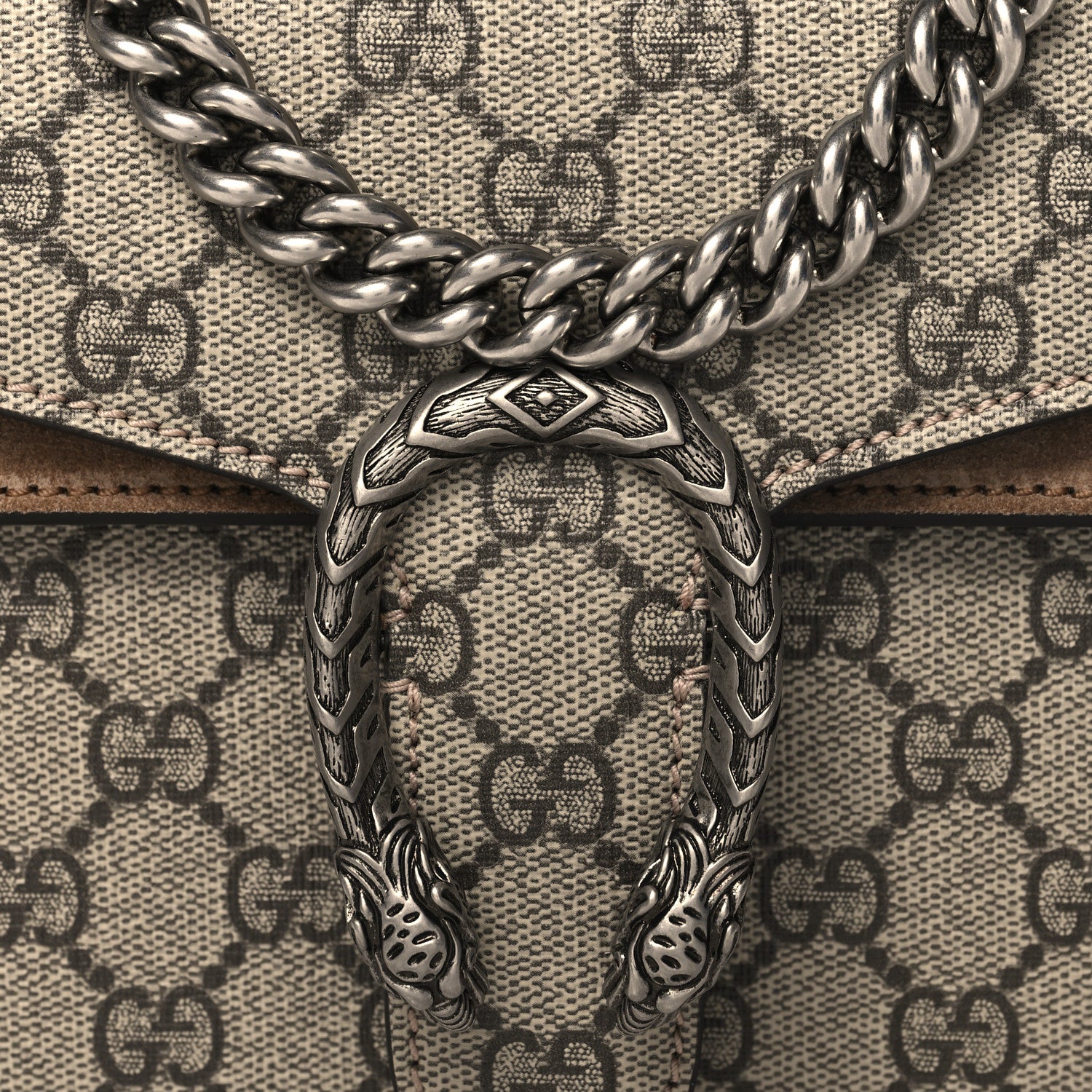 Gucci GG Supreme Monogram Mini Dionysus Shoulder Bag Taupe 8 of 10