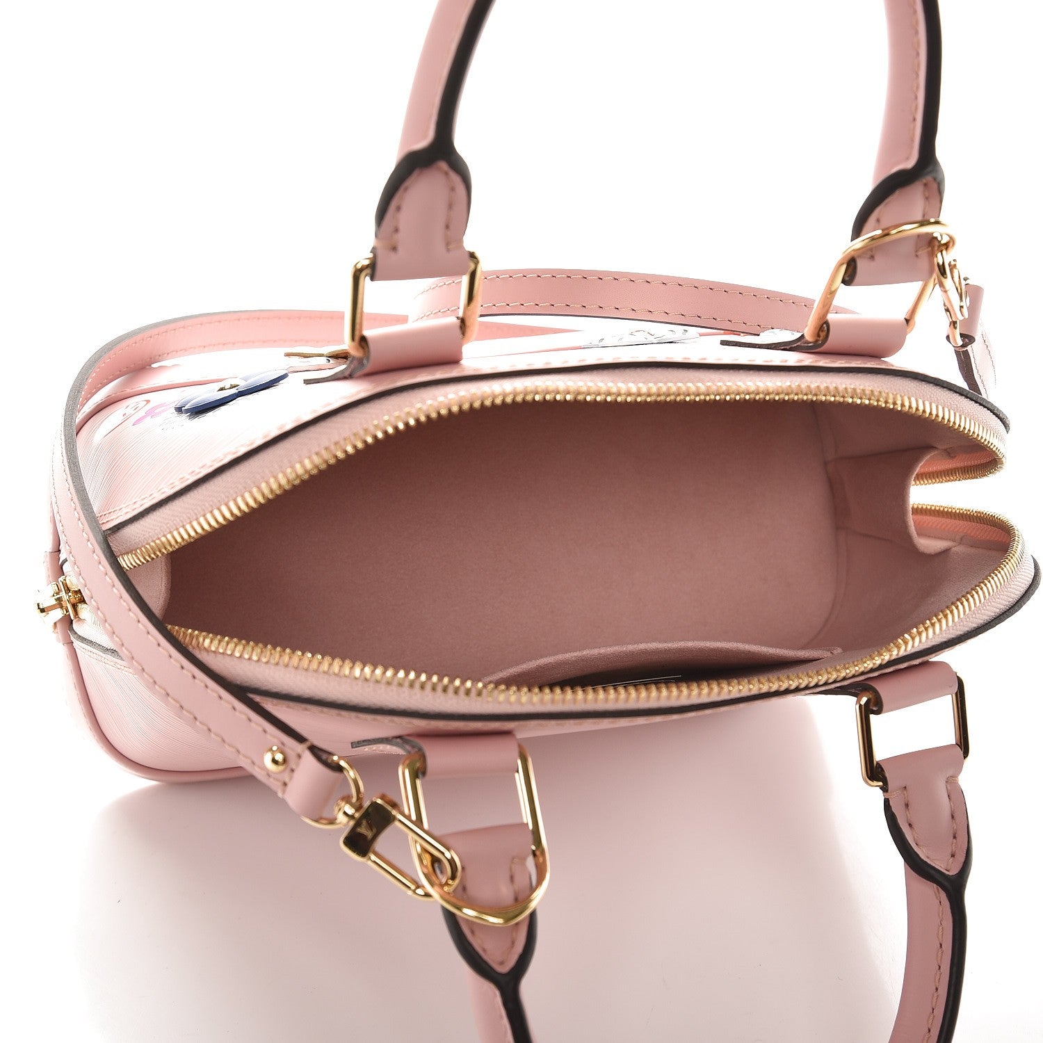 Louis Vuitton Epi Blooming Flowers Alma BB Rose Ballerine 6 of 9