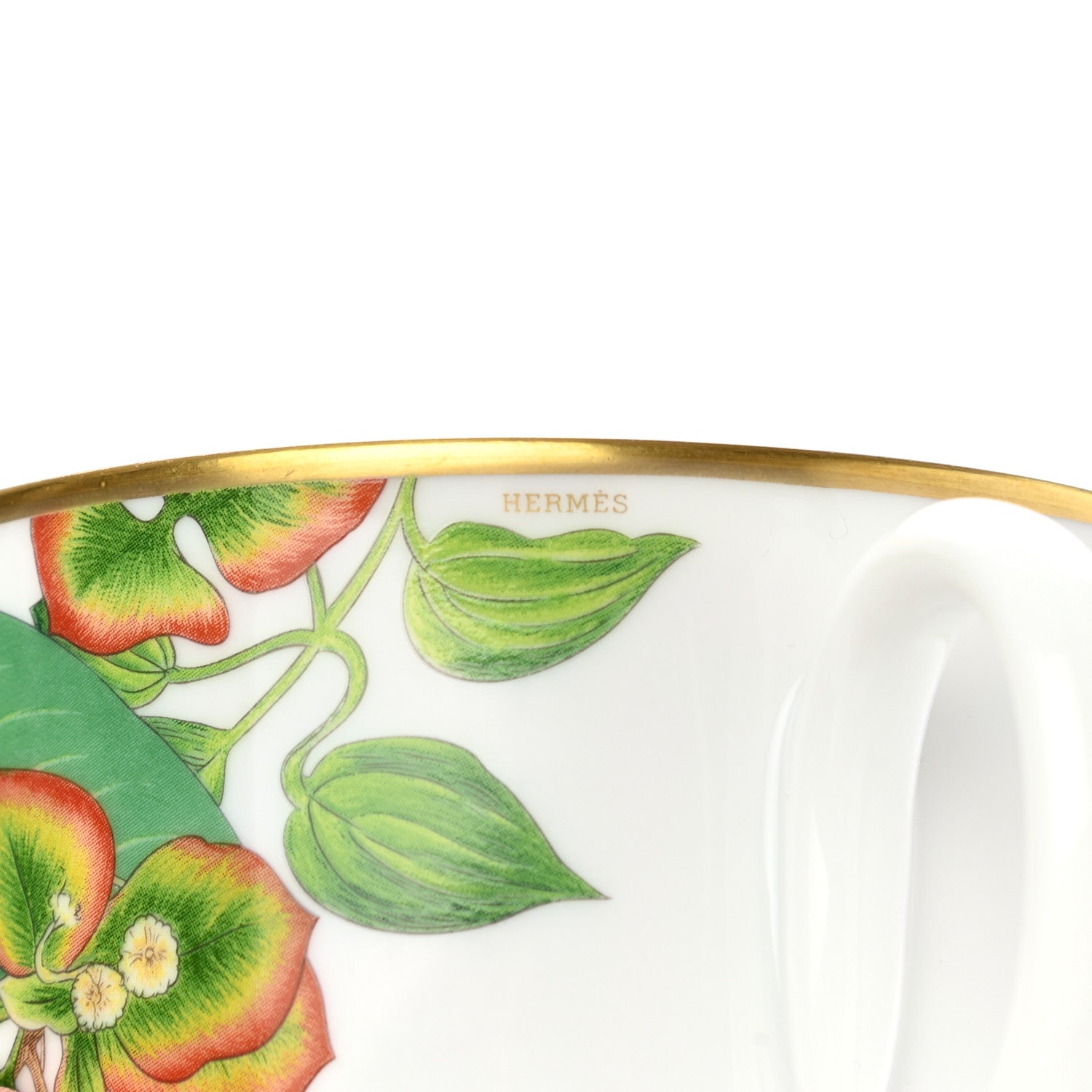 Hermes Limoges Porcelain Passifolia Mug 7 of 10