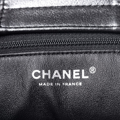 Chanel Calfskin CC Large North South Shopping Tote Black 6 of 8