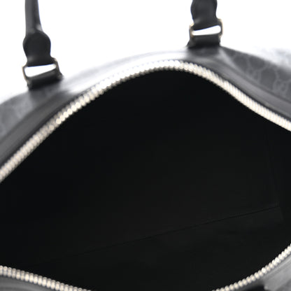 Gucci Soft GG Supreme Monogram Appia Calfskin Web Medium Carry On Duffle Bag Black Grey 4 of 14