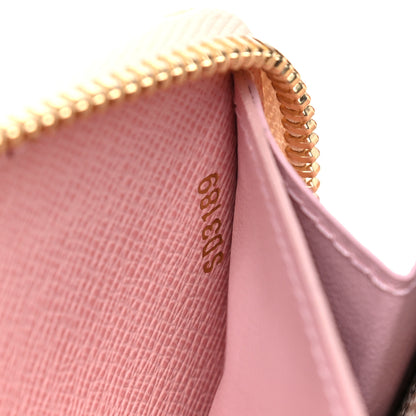 Louis Vuitton Damier Azur Clemence Wallet Rose Ballerine 7 of 10
