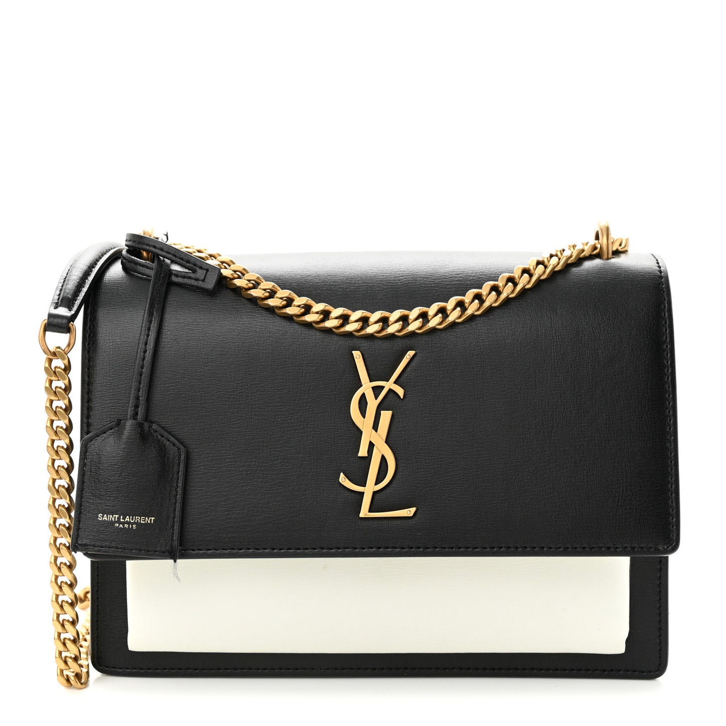 Calfskin Bi-Color Medium Monogram Sunset Black Pearl White