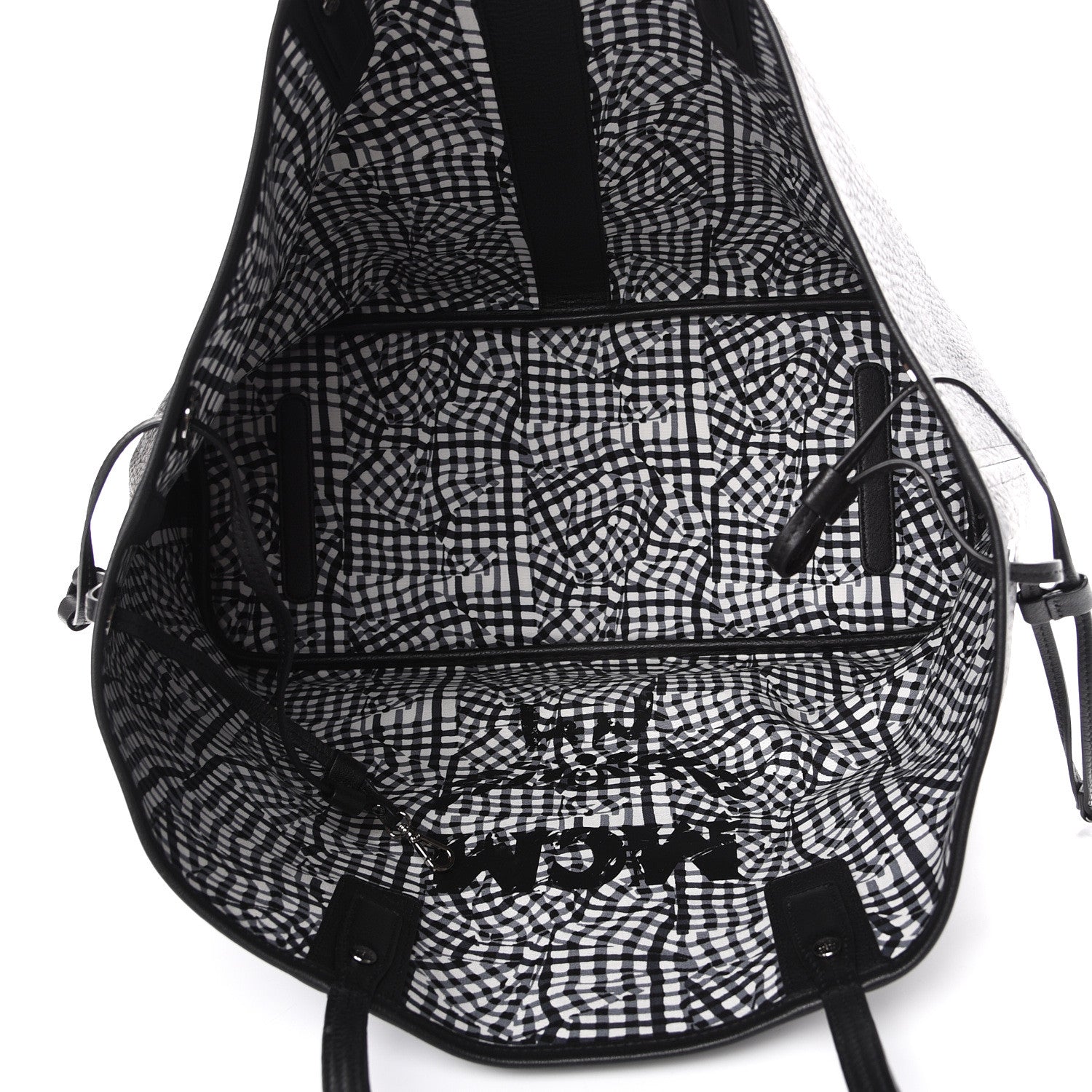 MCM Visetos Large Liz Reversible Shopper Tote Black 8 of 15
