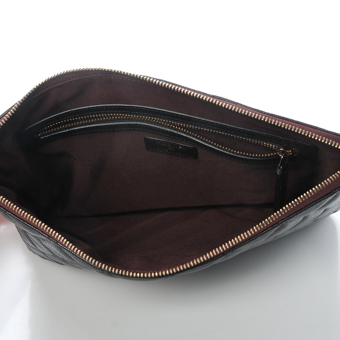 Caviar Quilted Medium Cosmetic Case Black