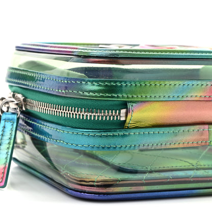 Chanel PVC Lambskin Filigree Small CC Filigree Vanity Case Green Multicolor 9 of 11