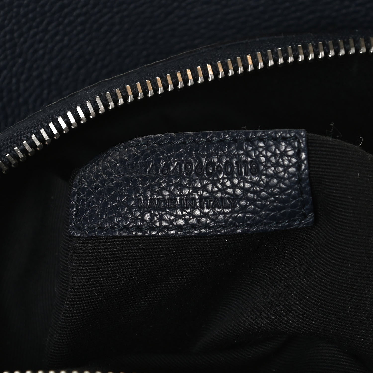Saint Laurent Grained Calfskin Small Supple Sac De Jour Navy 6 of 13