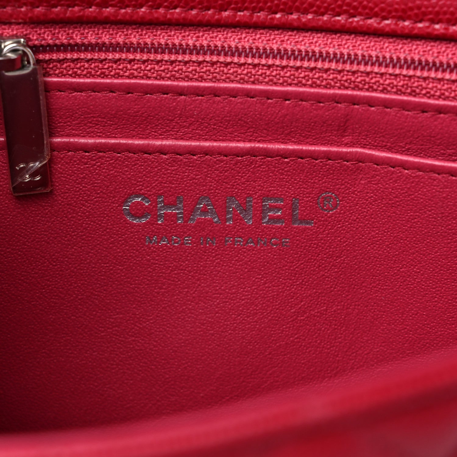 Chanel Caviar Quilted Mini Rectangular Flap Red 6 of 10