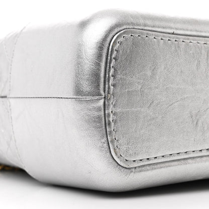 Chanel Metallic Aged Calfskin Quilted Medium Gabrielle Hobo Silver 9 of 11