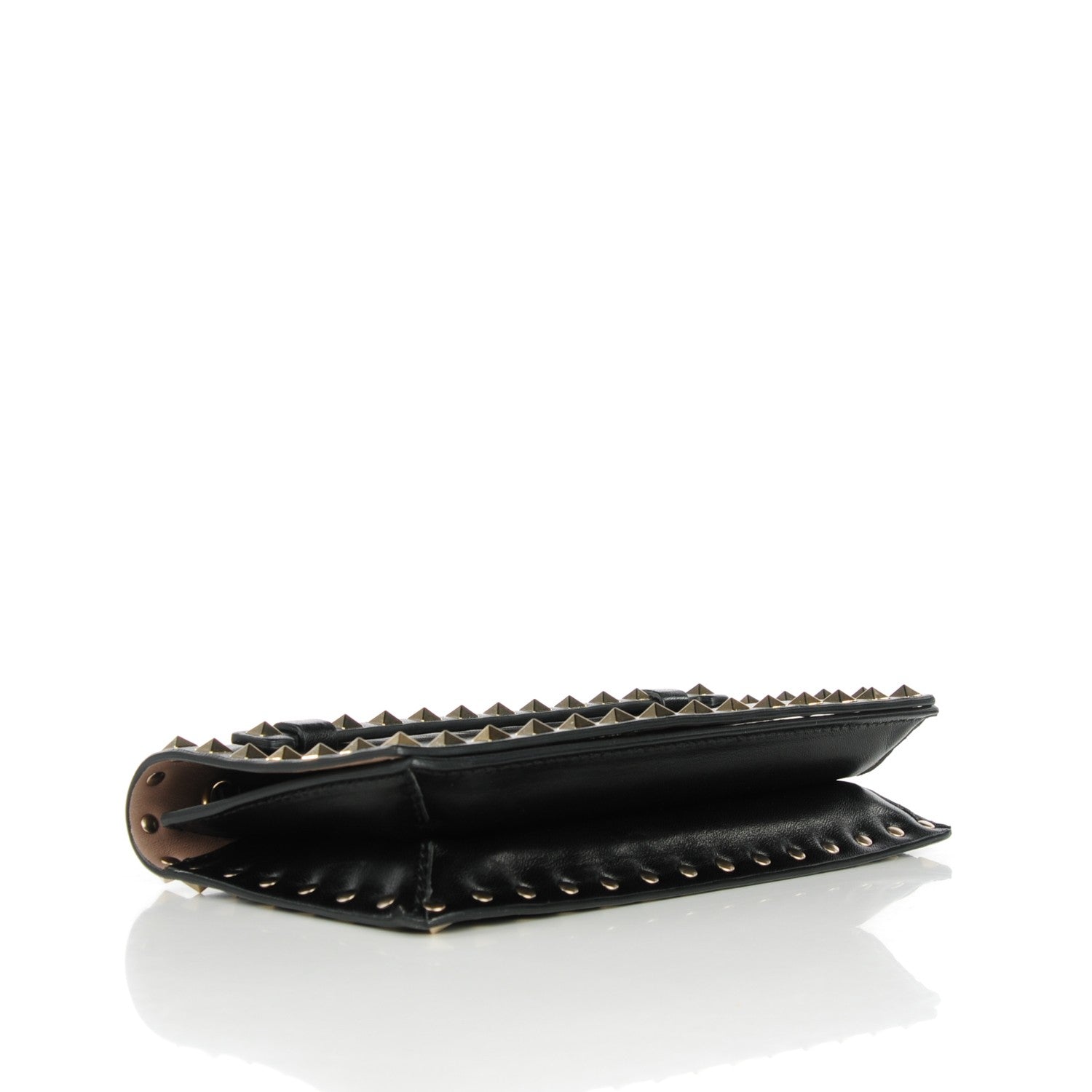 Valentino Garavani Nappa Small Rockstud Wristlet Clutch Black 4 of 7