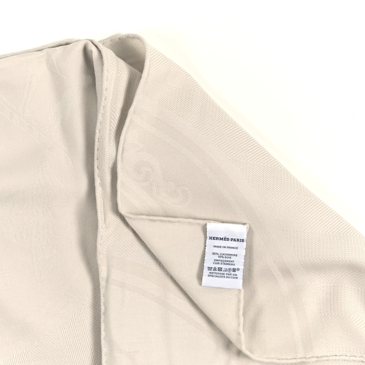Hermes Cashmere Silk New Libris Poncho Ivory 3 of 3