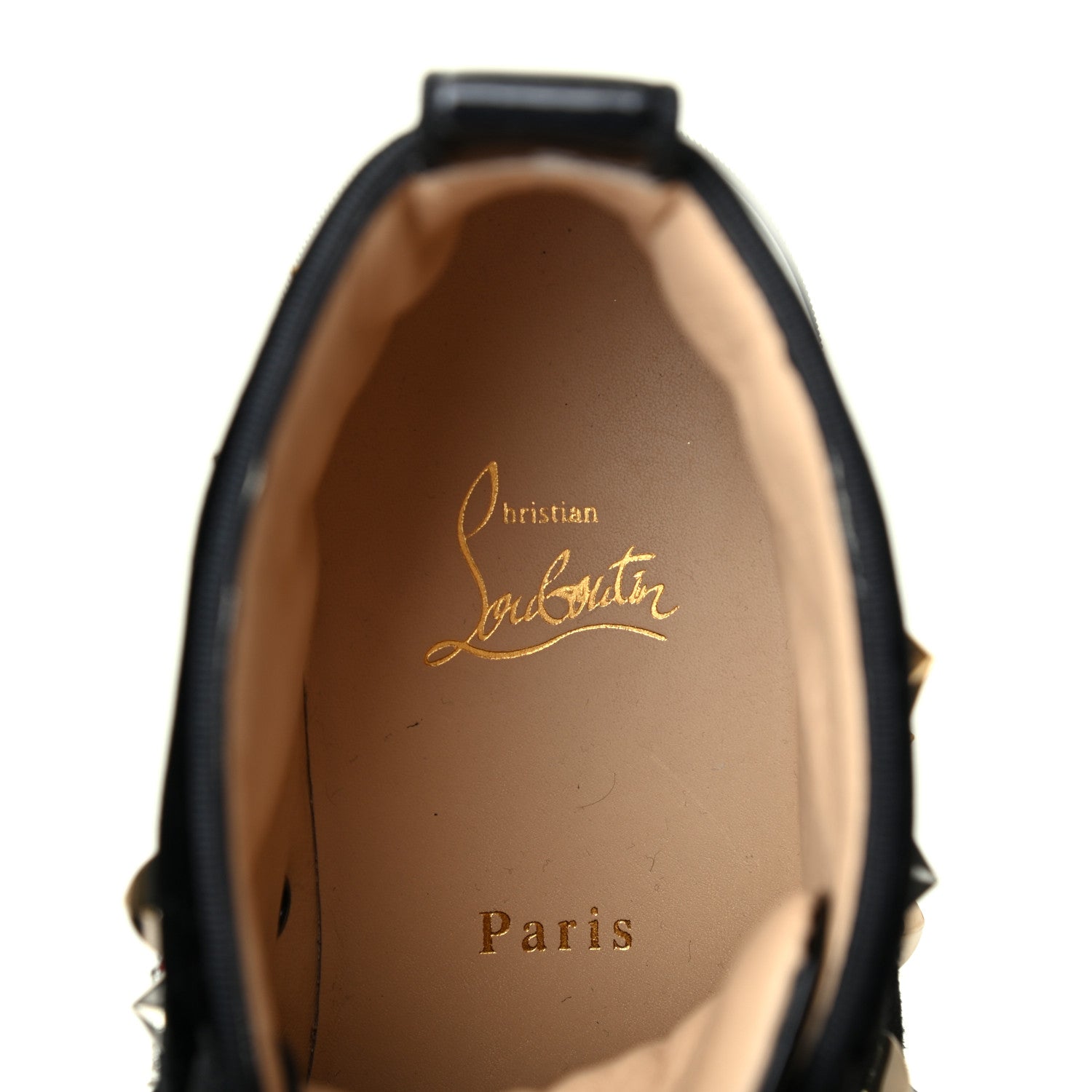 Christian Louboutin Veau Velours Velvet Patent Calfskin Mens Loubacademia Flat Sneakers 41.5 Black 8 of 9