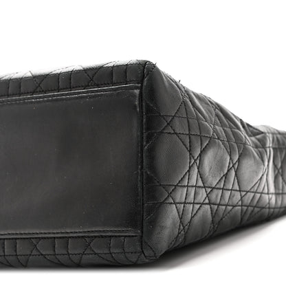 Christian Dior Lambskin Cannage Medium Lady Dior Black 9 of 9