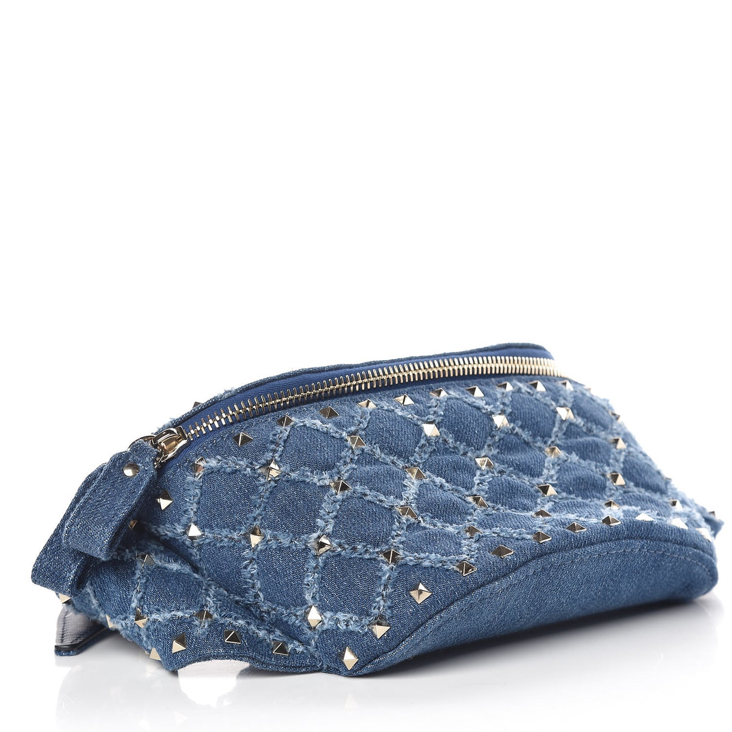 Denim Rockstud Spike Belt Bag 95 Denim