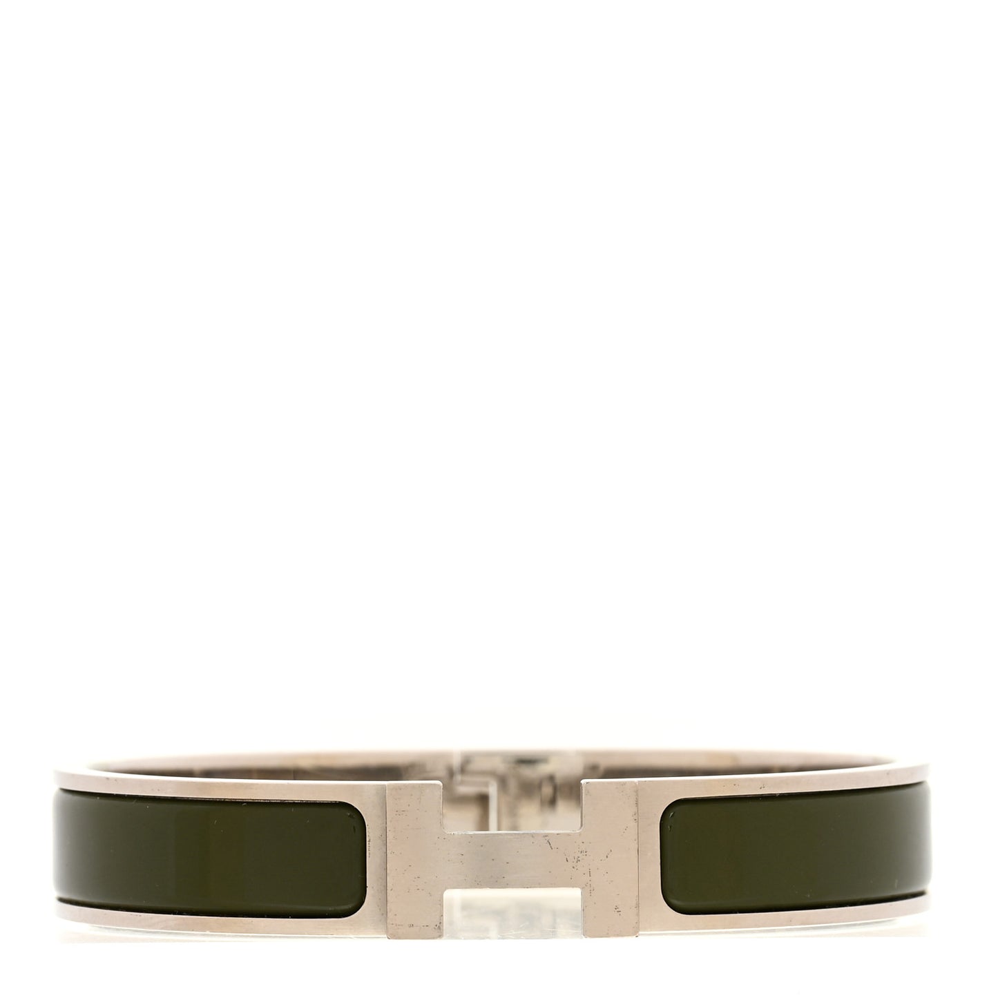 Enamel Narrow Clic Clac H Bracelet GM Vert Veronese