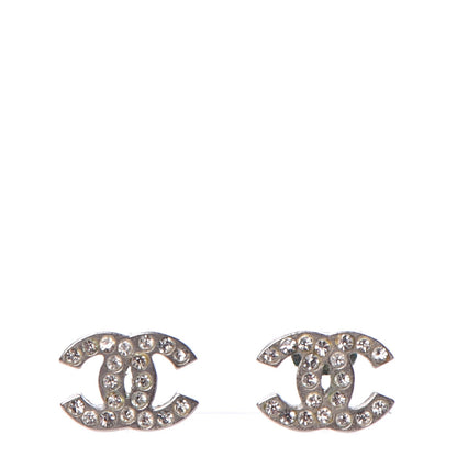 Chanel Crystal CC Earrings Silver 1 of 5