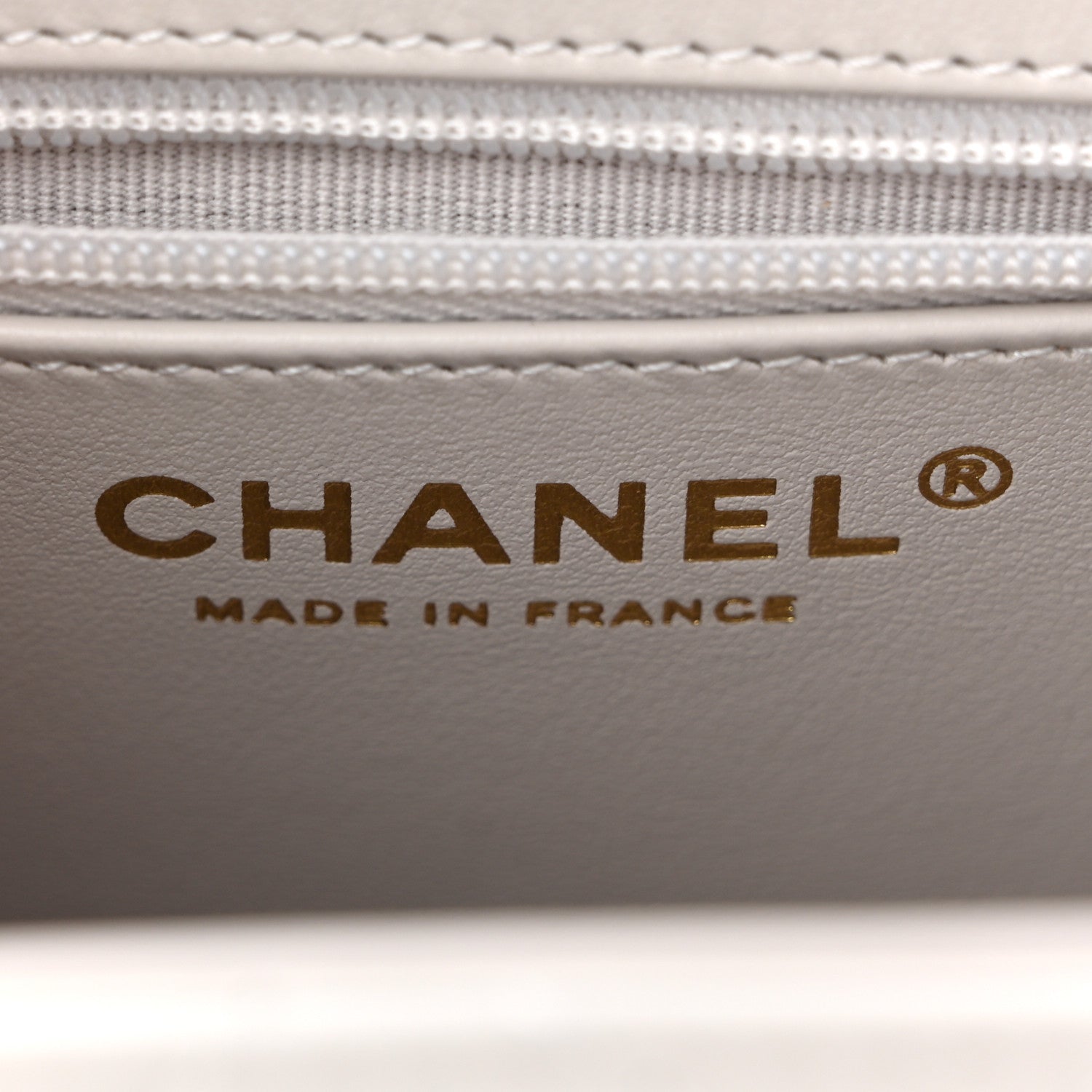 Chanel Shiny Aged Calfskin Quilted Nano Kelly Shopper Light Grey 6 of 11