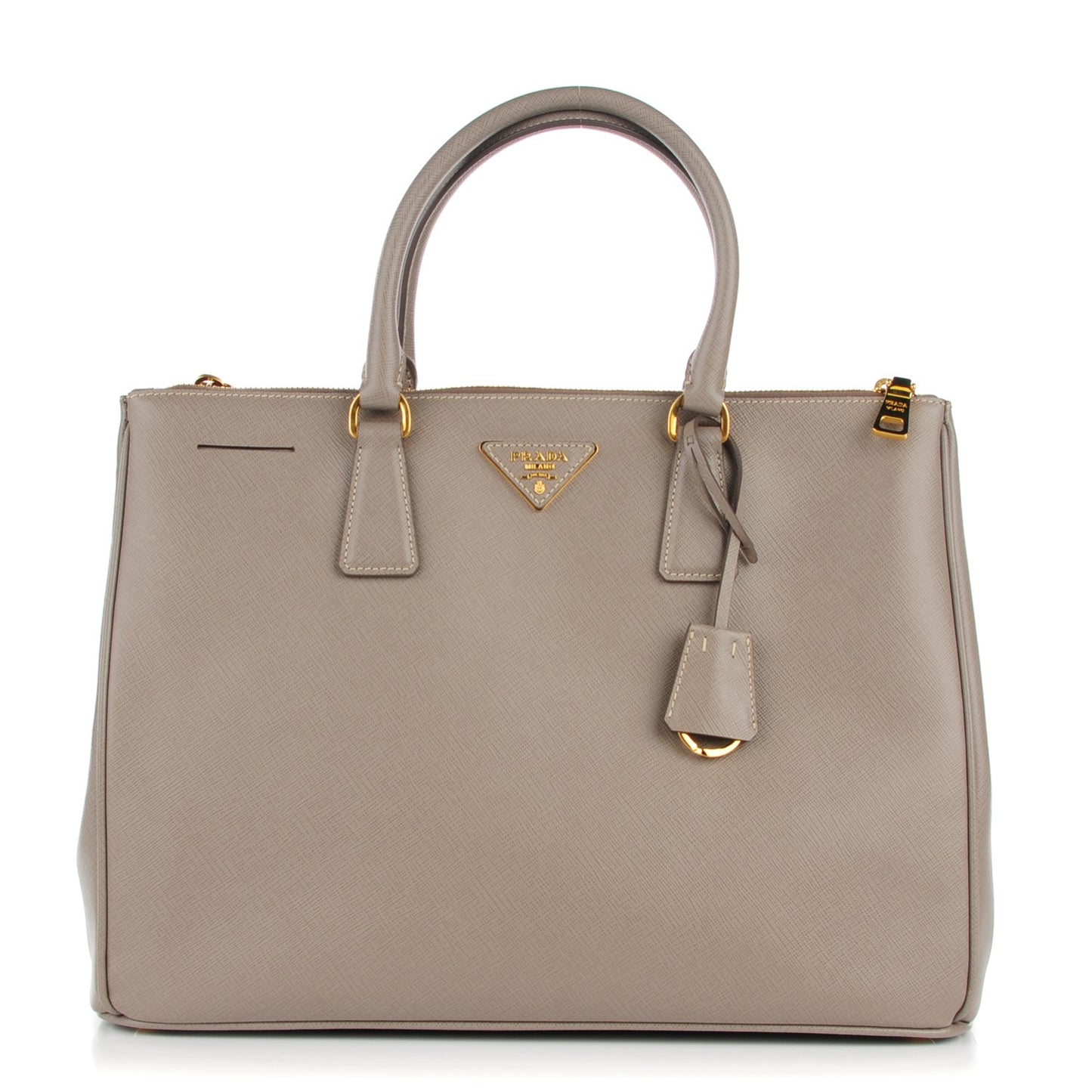Saffiano Large Galleria Double Zip Tote Argilla