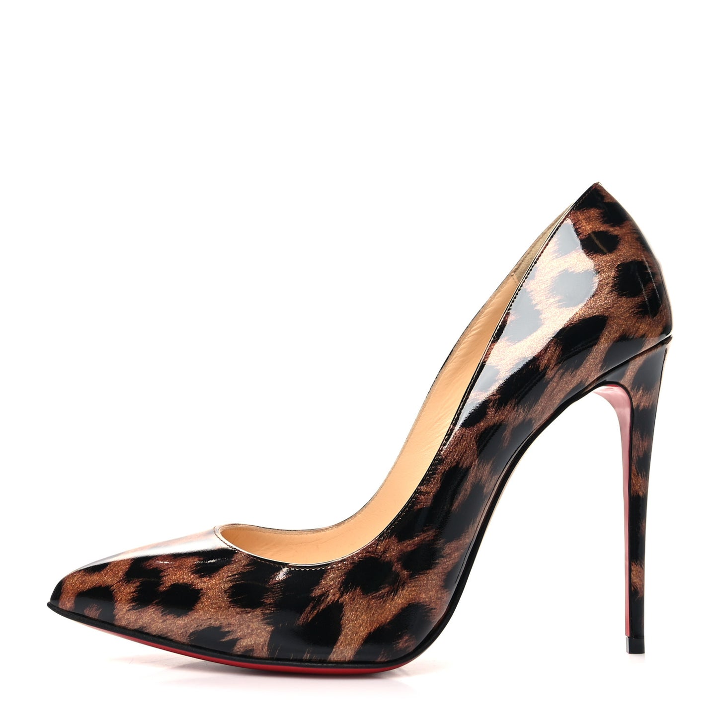 Patent Glitter Leopard Print Pigalle Follies 100 Pumps 41 Gold
