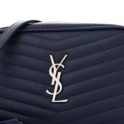 Saint Laurent Grain De Poudre Matelasse Monogram Mini Lou Camera Bag Azure Blue 8 of 11