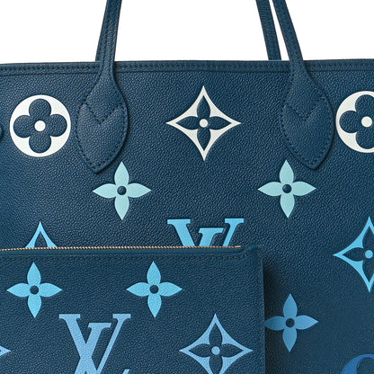 Louis Vuitton Empreinte Monogram Giant Neverfull MM Degrade Bleu 8 of 10