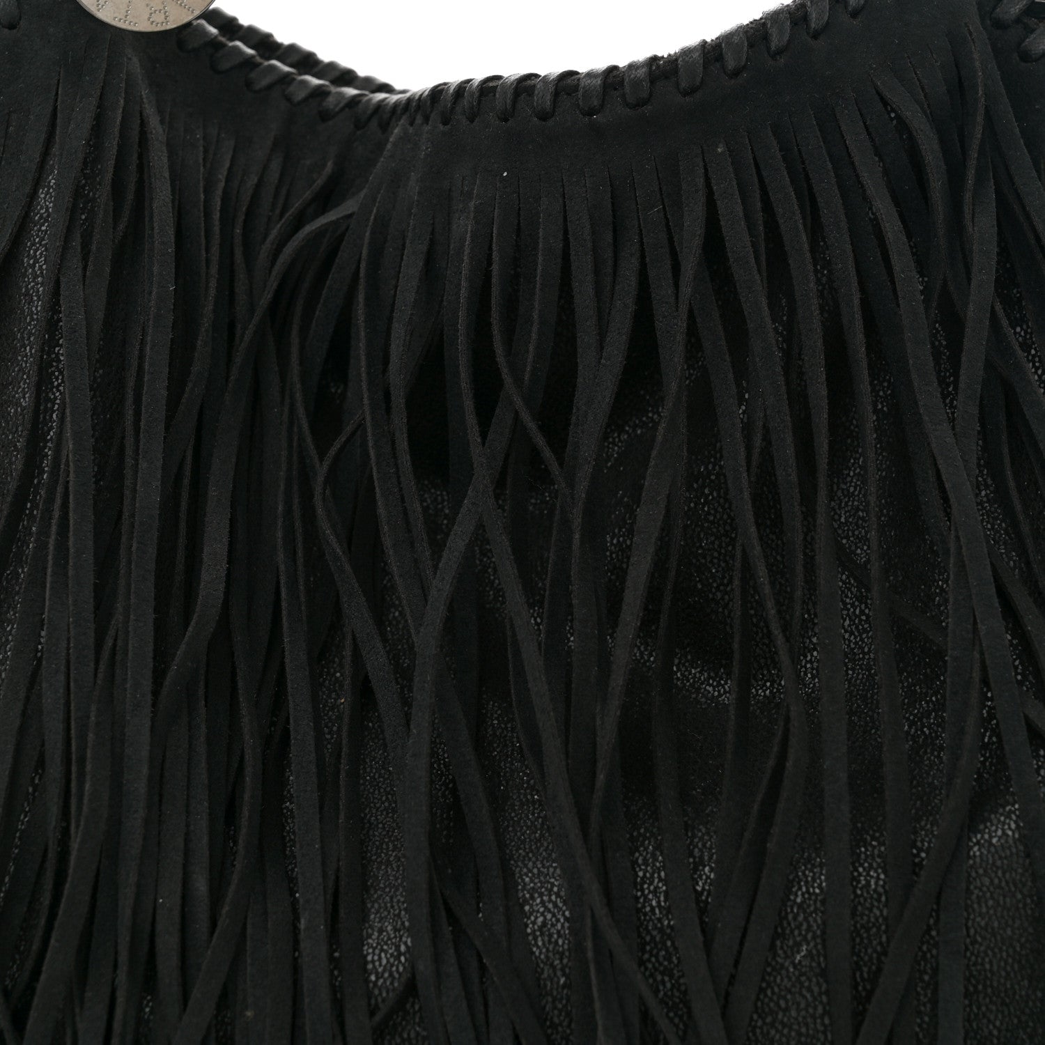 Stella McCartney Eco Suede Fringe Falabella Tote Black 8 of 10