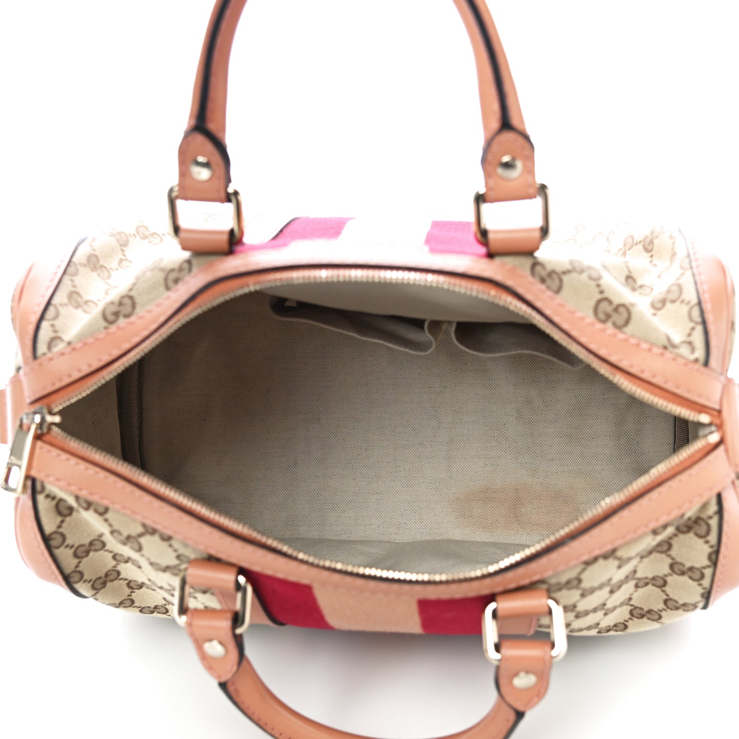 Monogram Vintage Web Medium Boston Pink